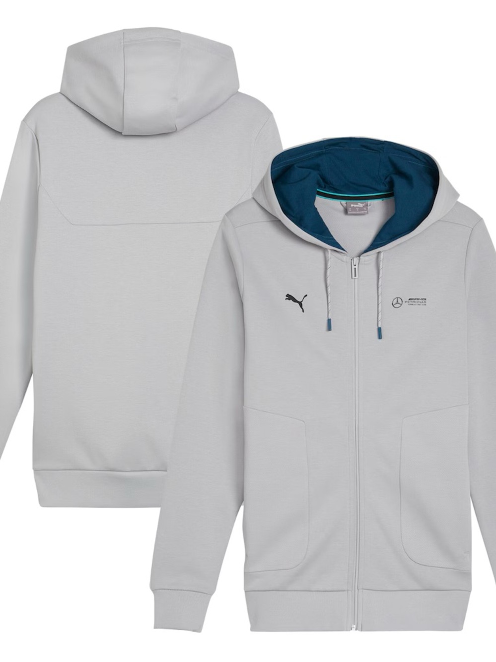 Men's Puma Silver Mercedes-AMG Petronas F1 Team 2024 Pullover Hoodie